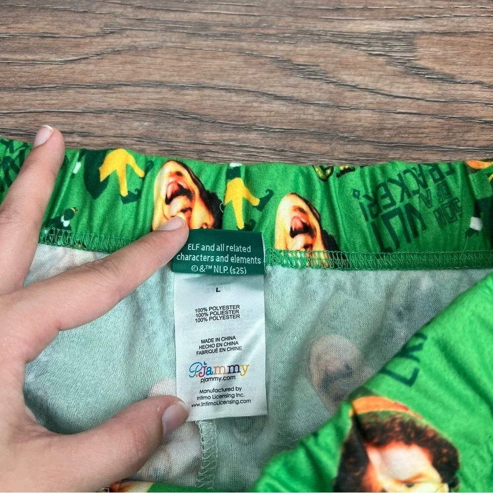 ❄️ Elf Movie Buddy the Elf Nutcracker Men’s Pajama Pants – Green Size Large
